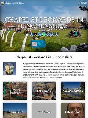 The website for Chapel St Leonards, Lincolnshire