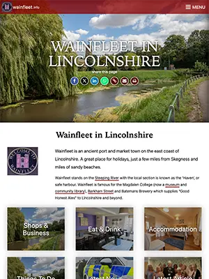 The website for Alford, Lincolnshire